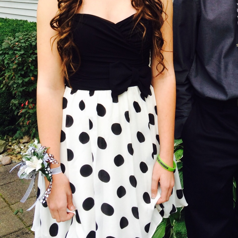 •B Smart•Black & White•Strapless Dress•